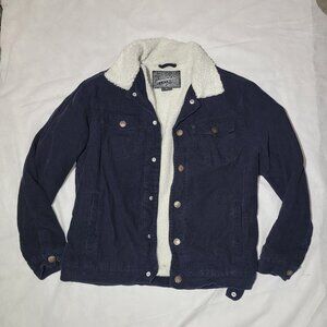 ❄Black Brooklyn Cloth lines Sherpa Lined corduroy Unisex Jacket Coat Size Medium